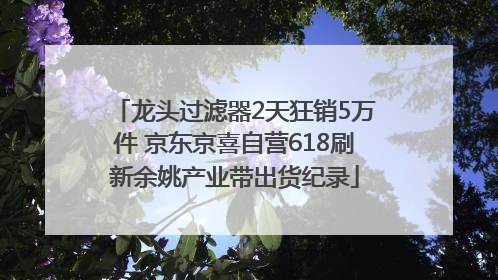 龙头过滤器2天狂销5万件 京东京喜自营618刷新余姚产业带出货纪录