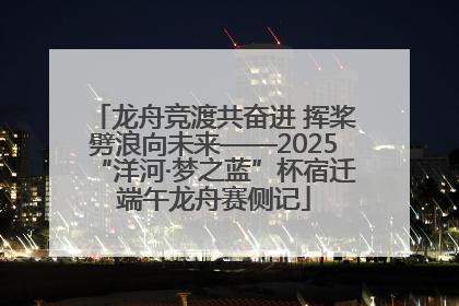 龙舟竞渡共奋进 挥桨劈浪向未来——2025“洋河·梦之蓝”杯宿迁端午龙舟赛侧记