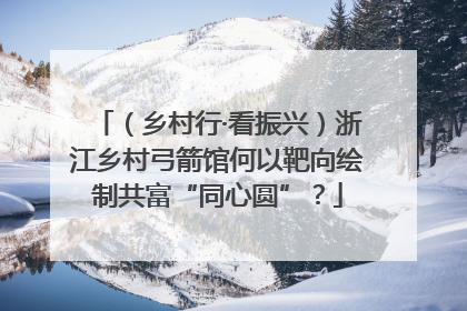 （乡村行·看振兴）浙江乡村弓箭馆何以靶向绘制共富“同心圆”？