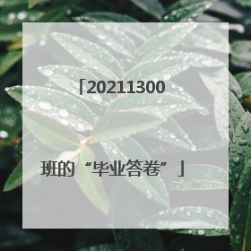 20211300班的“毕业答卷”