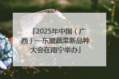 2025年中国（广西）—东盟蔬菜新品种大会在南宁举办
