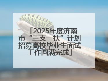 2025年度济南市“三支一扶”计划招募高校毕业生面试工作圆满完成