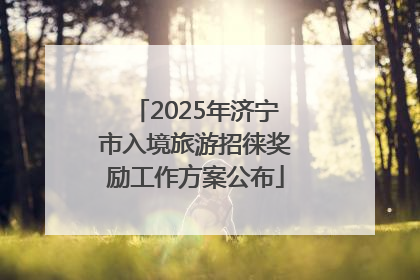 2025年济宁市入境旅游招徕奖励工作方案公布