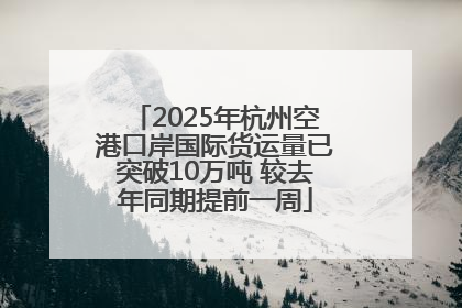 2025年杭州空港口岸国际货运量已突破10万吨 较去年同期提前一周