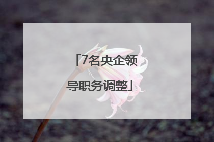 7名央企领导职务调整