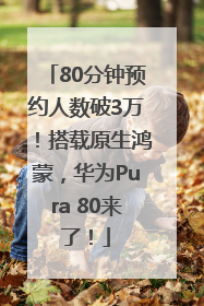 80分钟预约人数破3万！搭载原生鸿蒙，华为Pura 80来了！