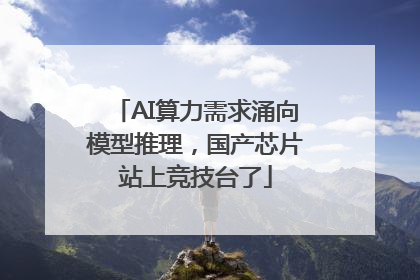 AI算力需求涌向模型推理，国产芯片站上竞技台了